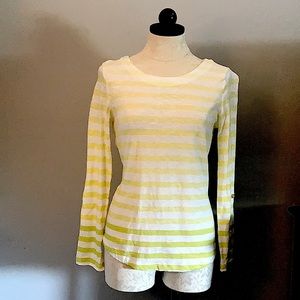Talbots stripped long sleeve tee shirt